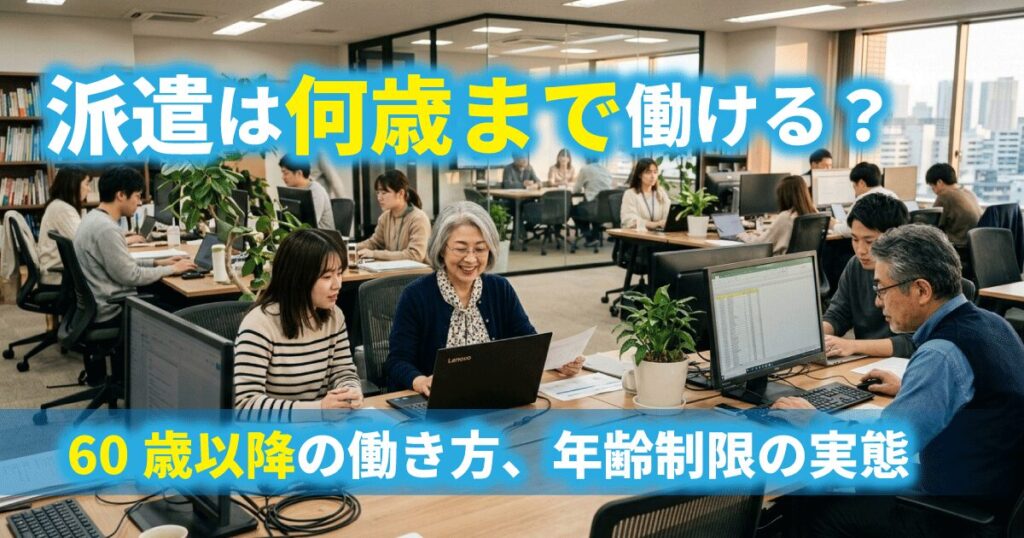 派遣社員は何歳まで働けるのか、年齢制限や60歳以降の働き方を解説する記事のアイキャッチ画像