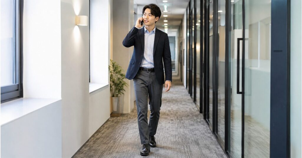 オフィスカジュアルで働く男性の服装例