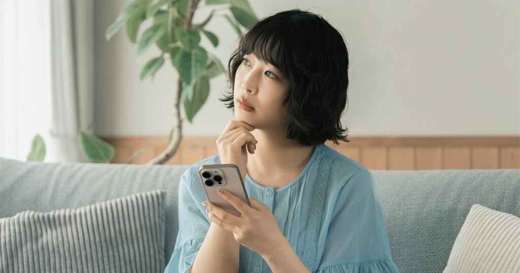 登録型派遣のデメリットについて考えている女性のイメージ