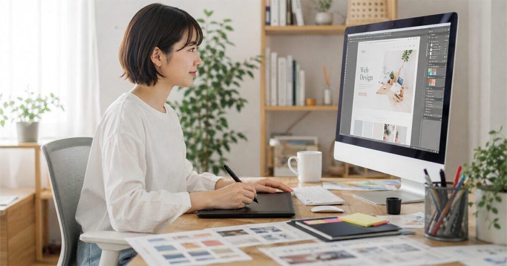 パソコンスキルを活かして自分に合った仕事をしている女性のイメージ
